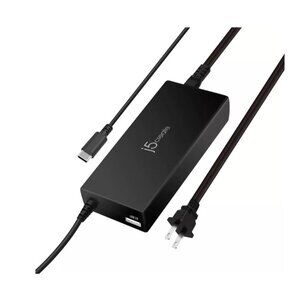 j5create 100W PD USB C Super Charger With USB A Port Black